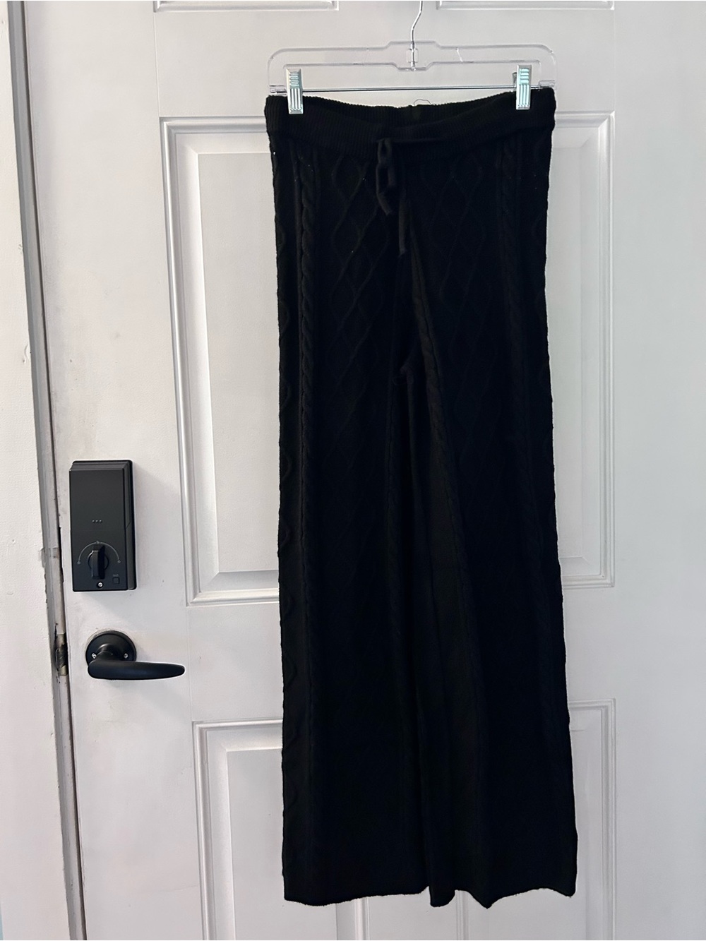 Streetwear Society Black Wide-Leg Knit Maxi Skirt